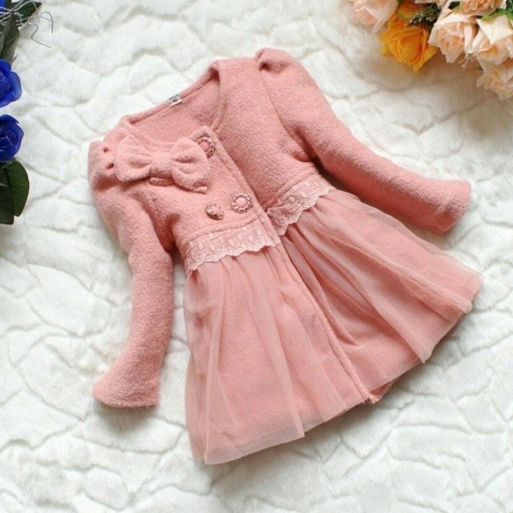 Pink kids winter coat